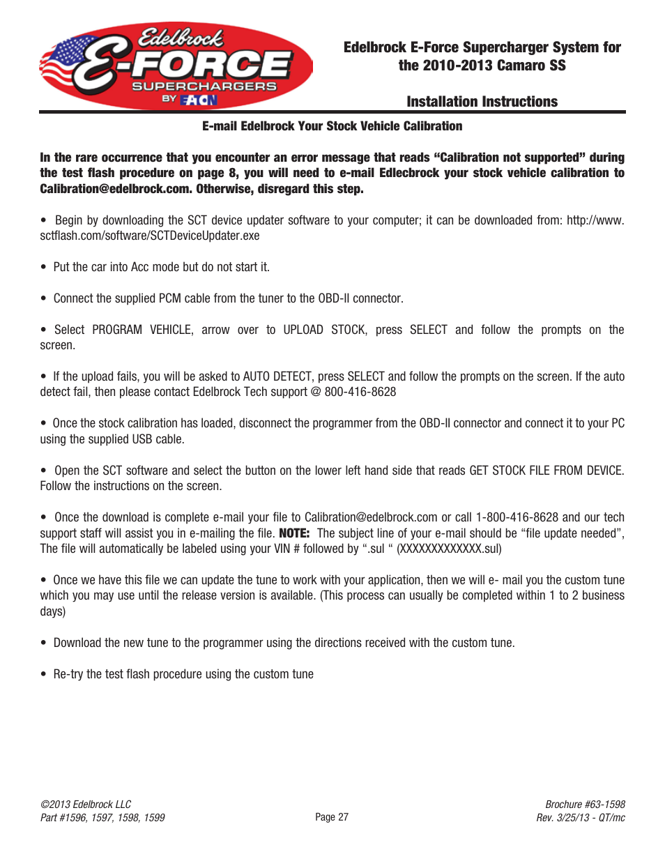 Edelbrock 2010 User Manual | Page 28 / 28