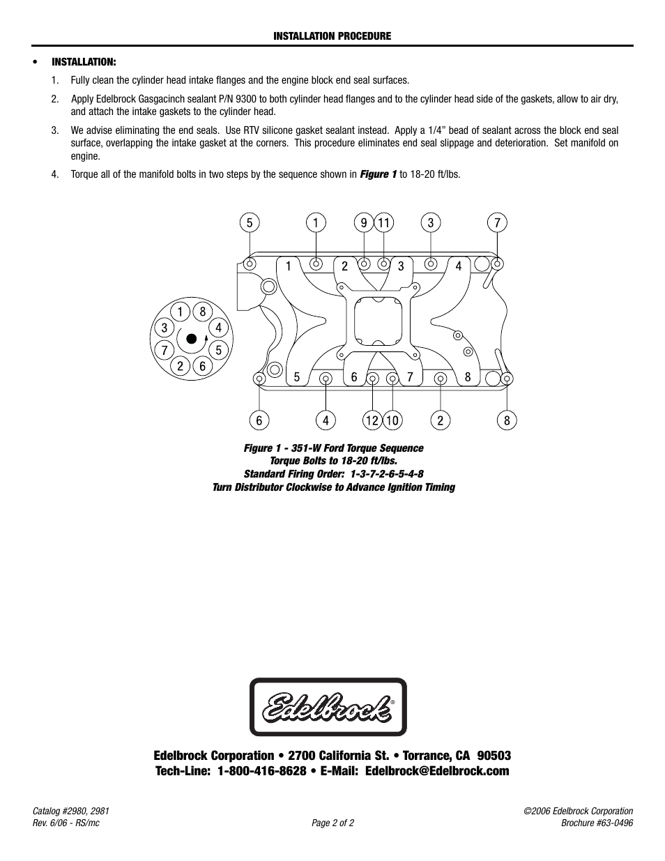 Edelbrock 2981 User Manual | Page 2 / 2