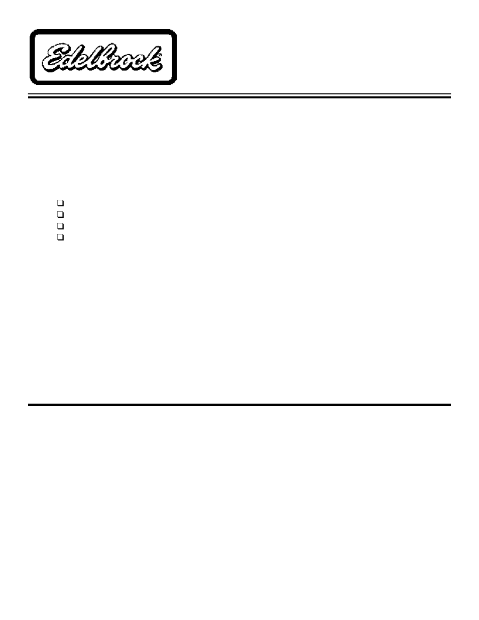Edelbrock Yukon User Manual | 2 pages