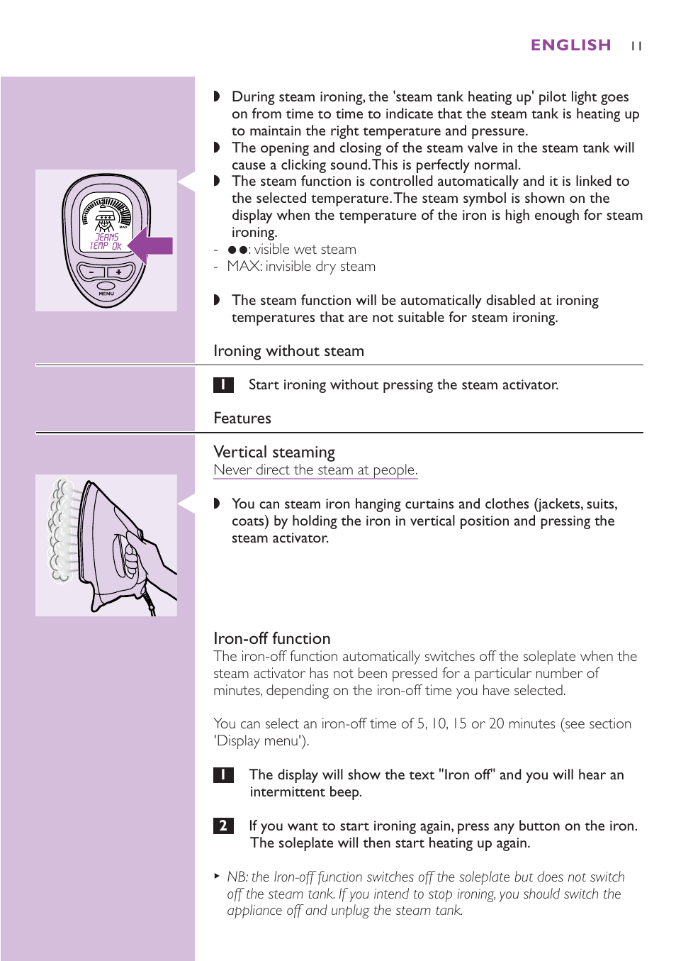 Philips GC8080 User Manual | Page 11 / 102