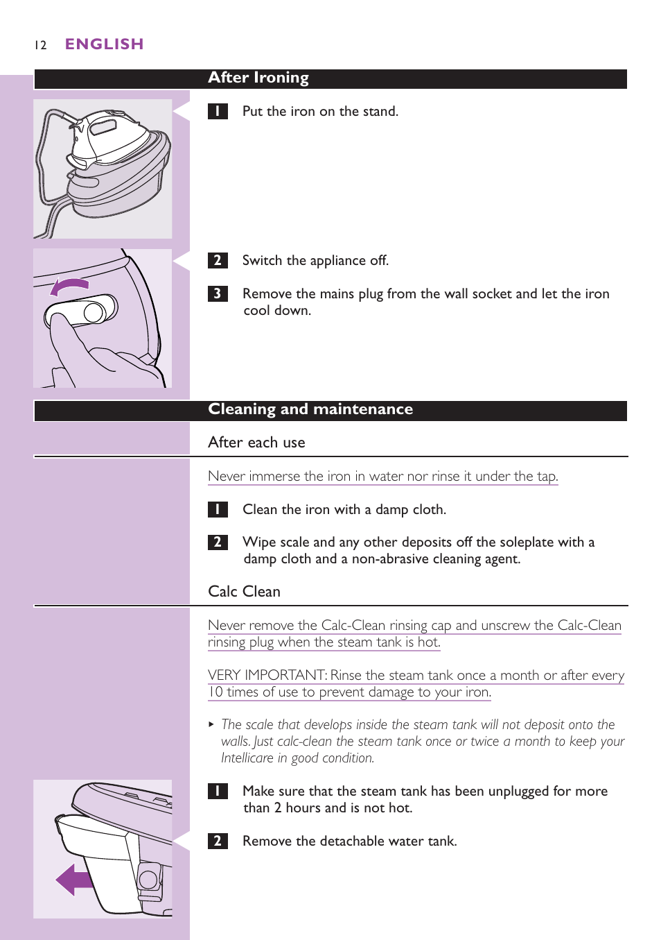 Philips GC8080 User Manual | Page 12 / 102