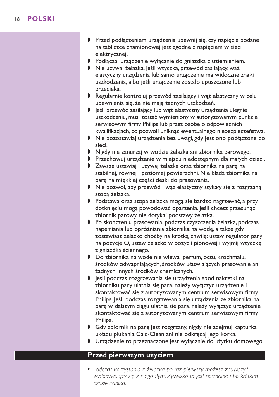 Philips GC8080 User Manual | Page 18 / 102