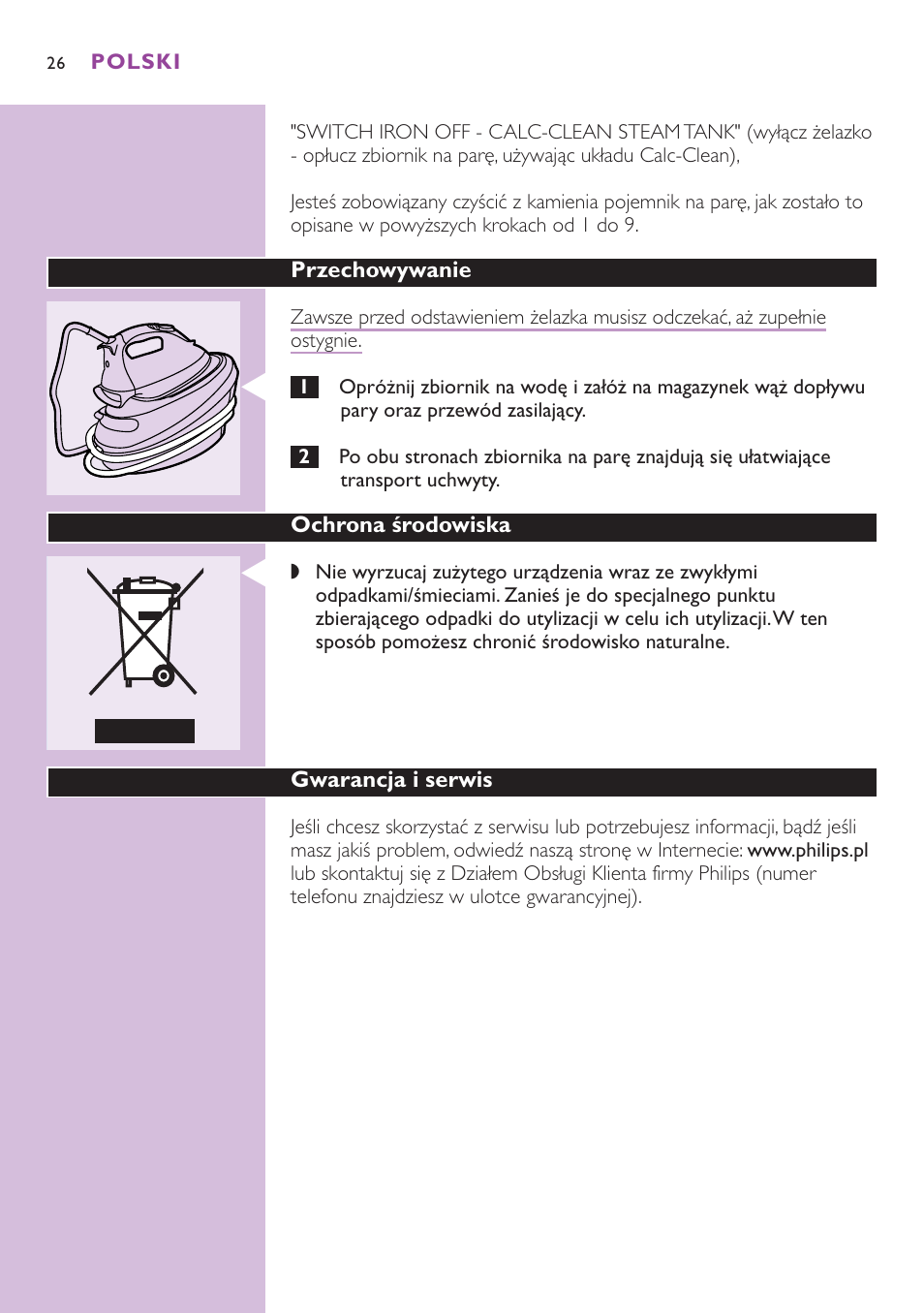 Philips GC8080 User Manual | Page 26 / 102