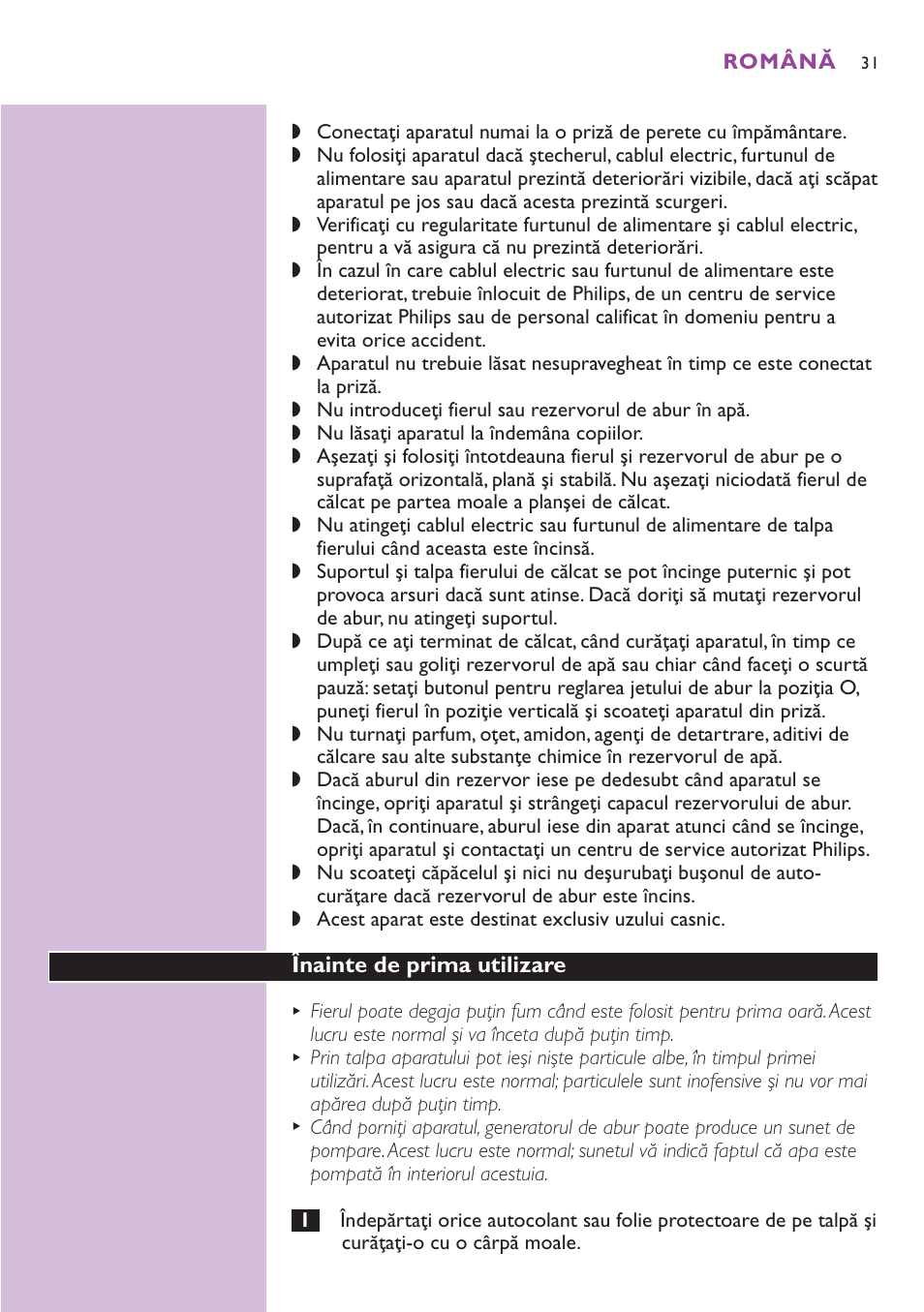 Philips GC8080 User Manual | Page 31 / 102
