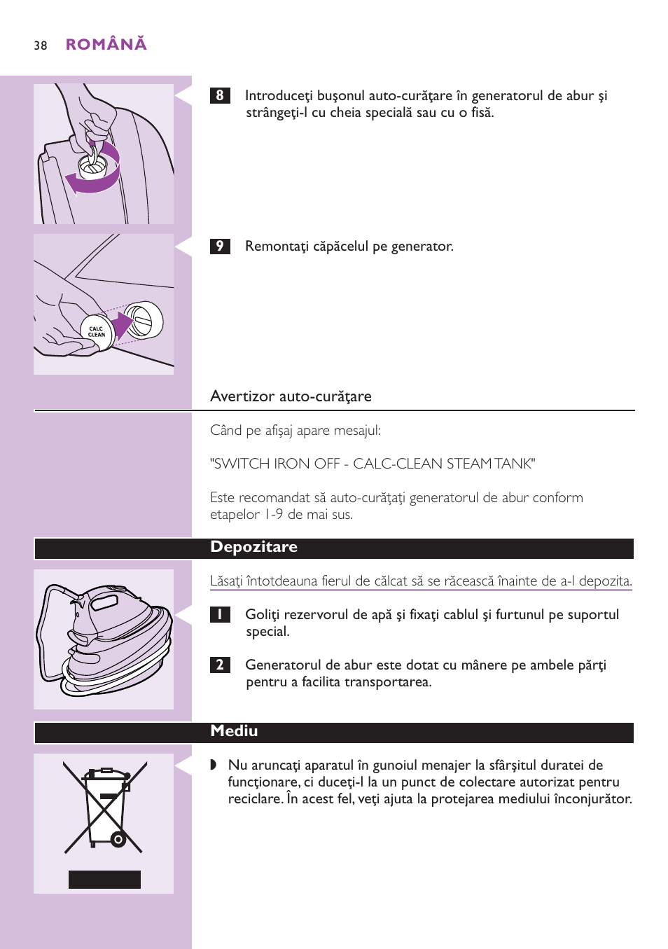 Philips GC8080 User Manual | Page 38 / 102
