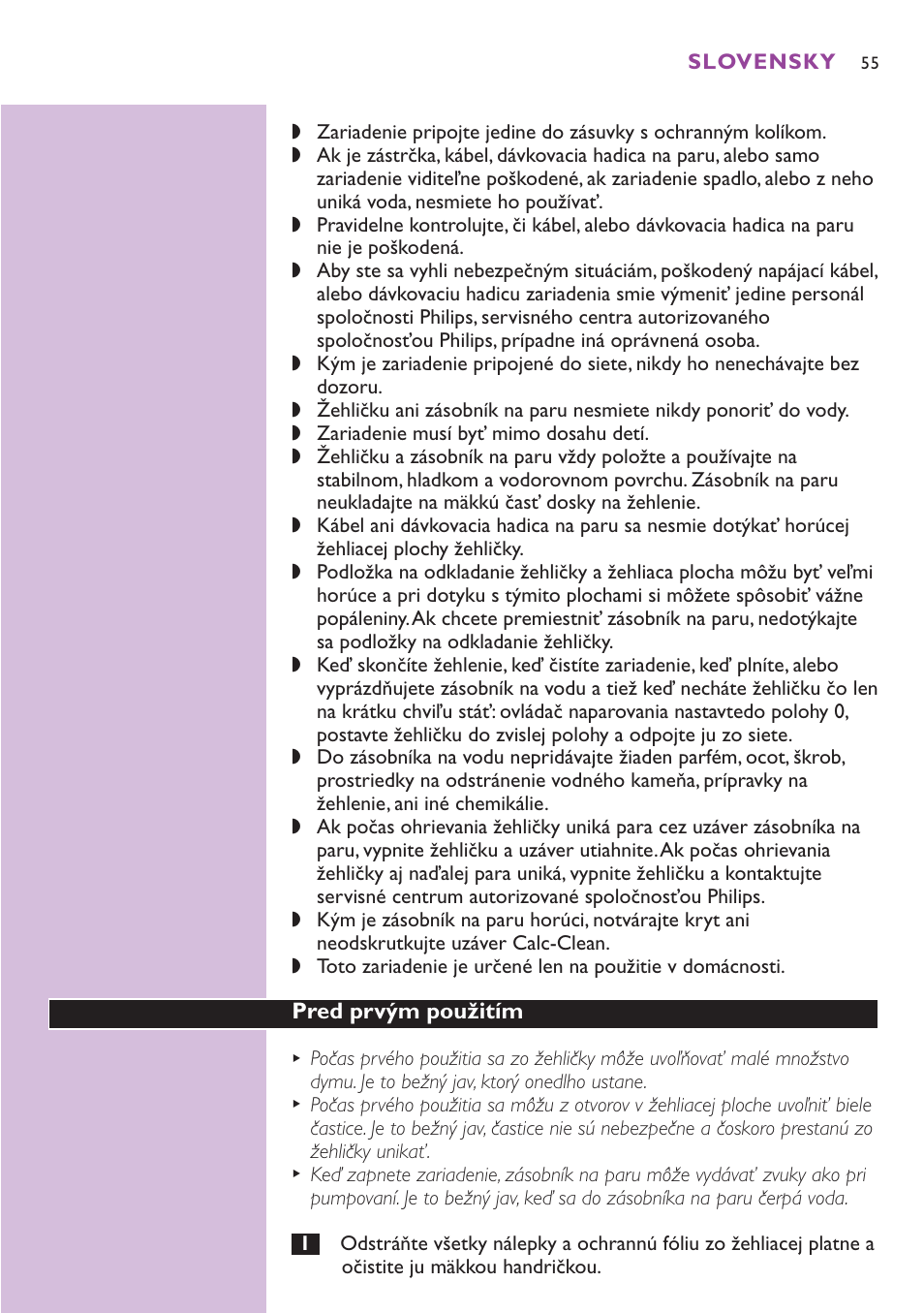 Philips GC8080 User Manual | Page 55 / 102