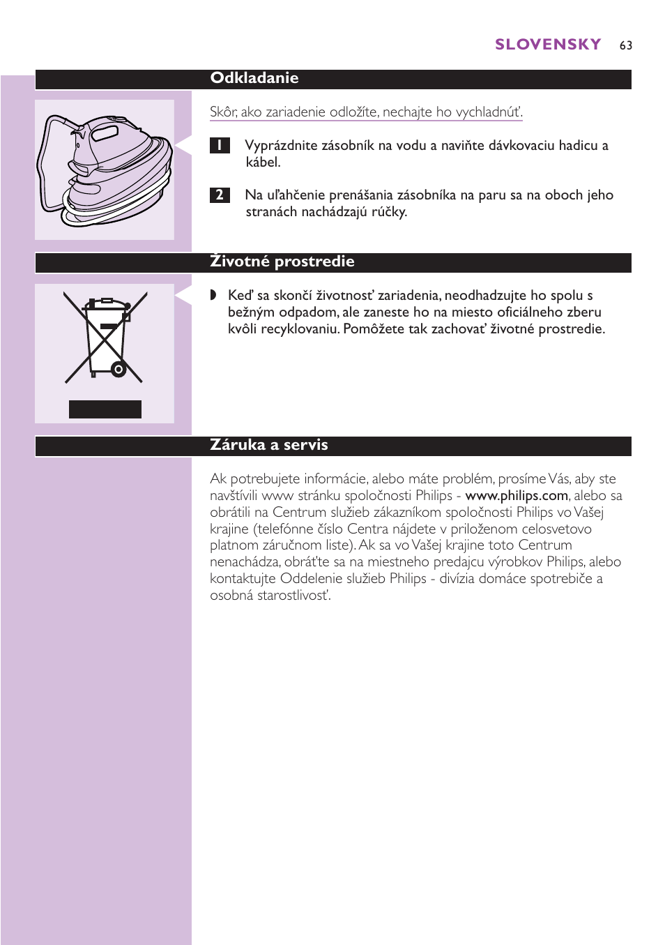 Philips GC8080 User Manual | Page 63 / 102