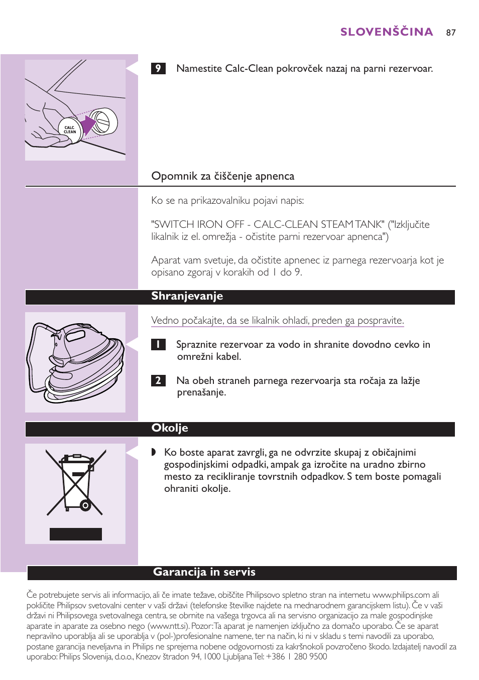 Philips GC8080 User Manual | Page 87 / 102