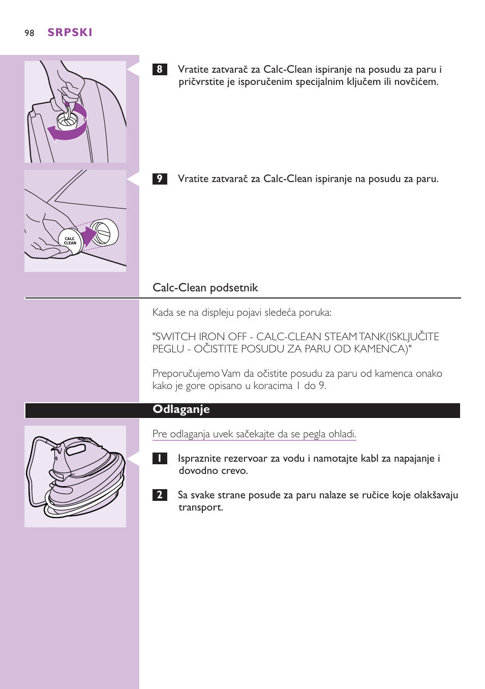 Philips GC8080 User Manual | Page 98 / 102