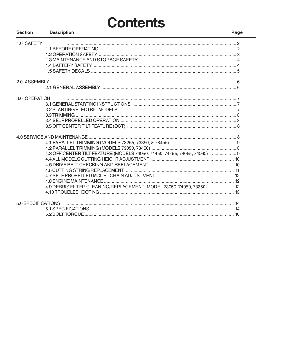 Echo Bear Cat 73050 User Manual | Page 4 / 22