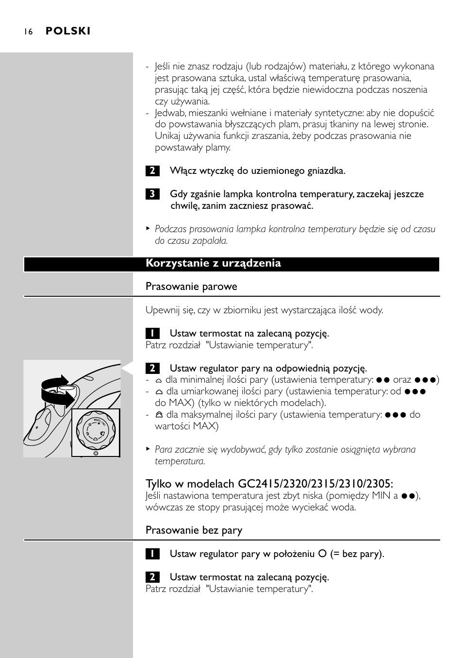 Philips GC2305 User Manual | Page 16 / 138