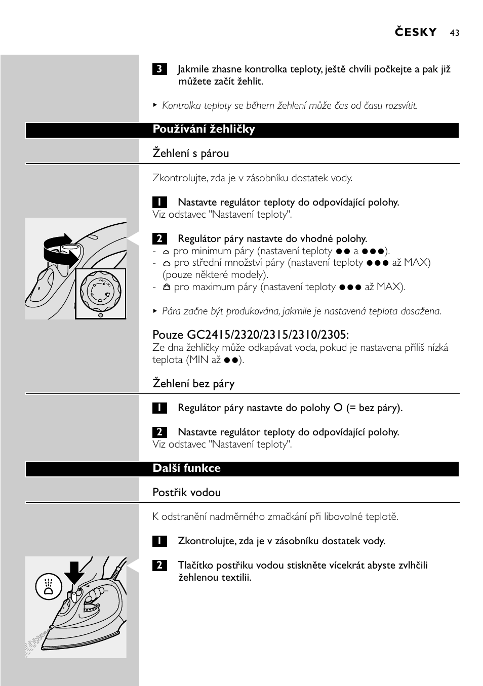 Philips GC2305 User Manual | Page 43 / 138