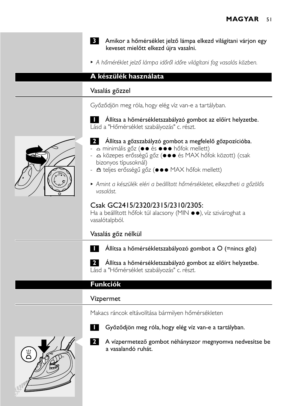 Philips GC2305 User Manual | Page 51 / 138