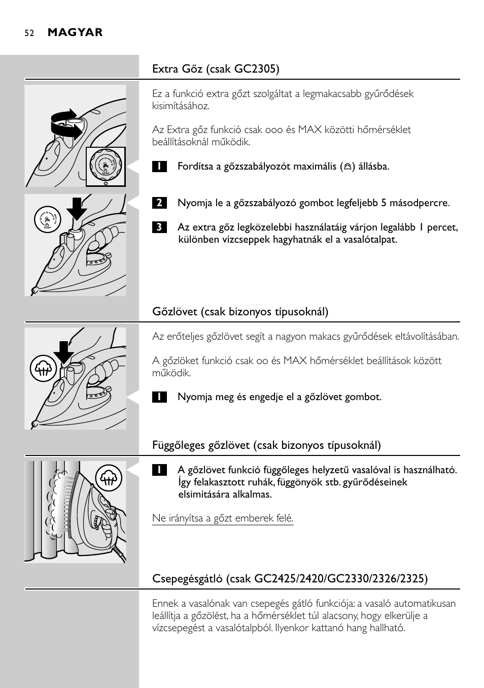 Philips GC2305 User Manual | Page 52 / 138