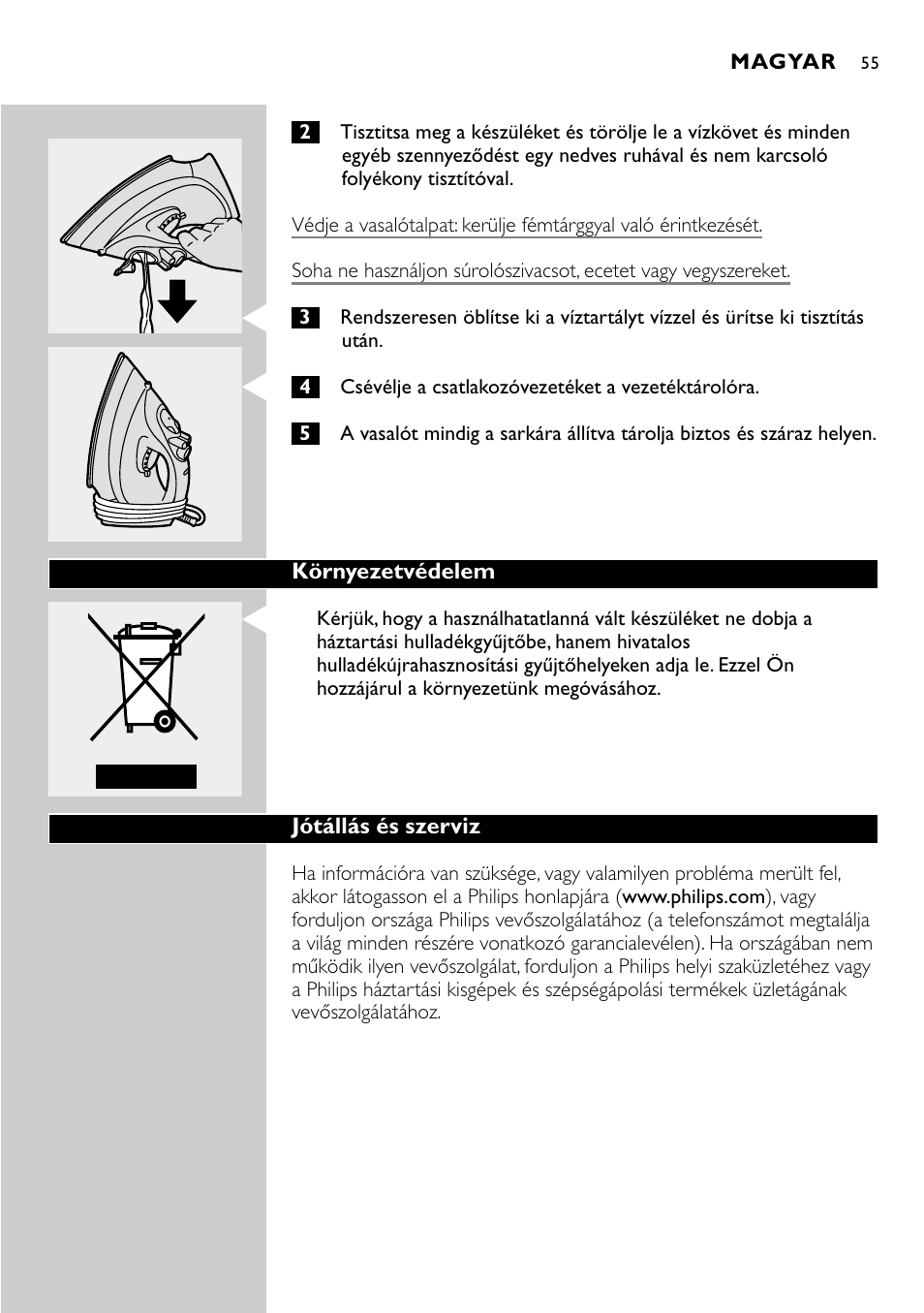 Philips GC2305 User Manual | Page 55 / 138