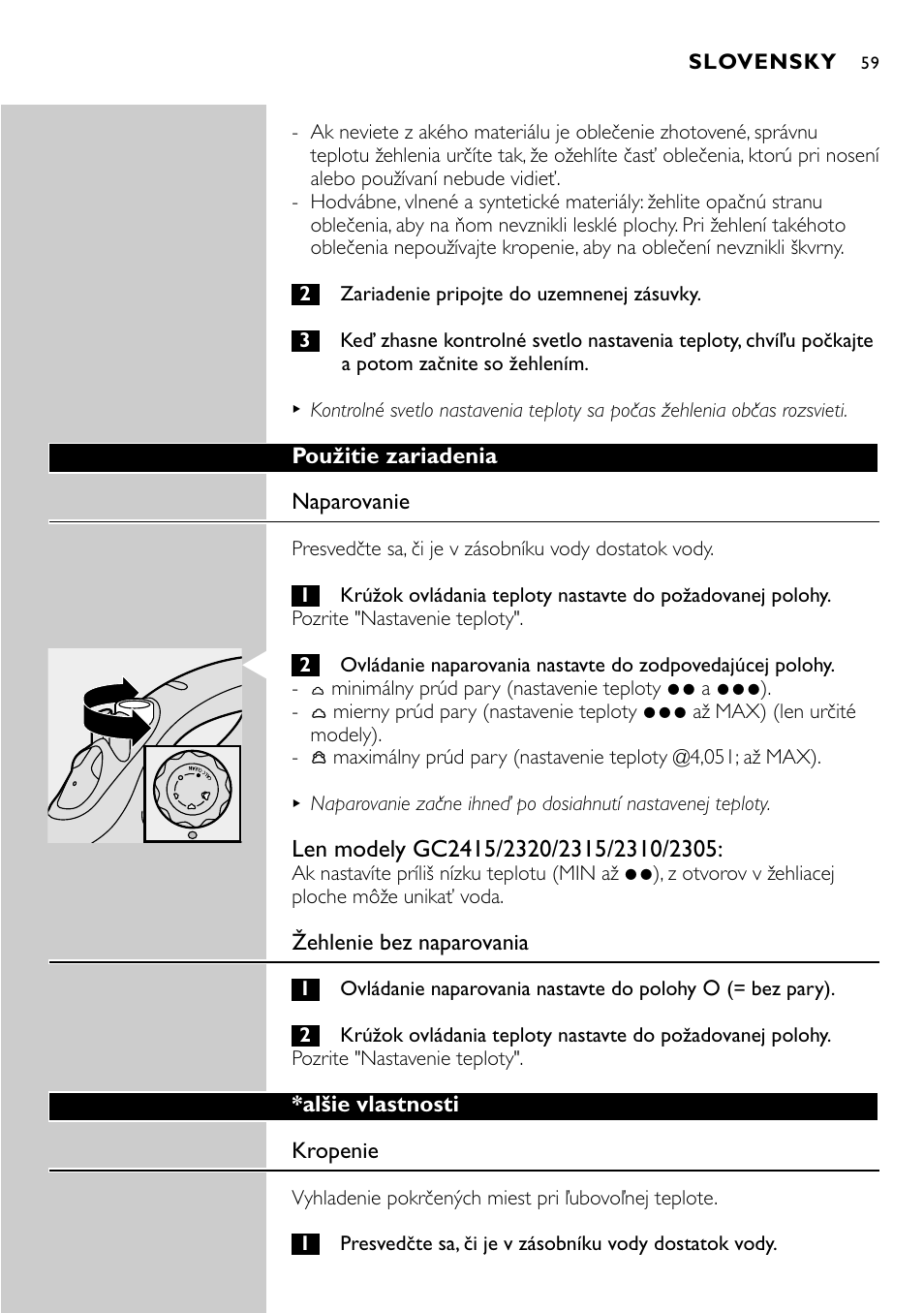 Philips GC2305 User Manual | Page 59 / 138