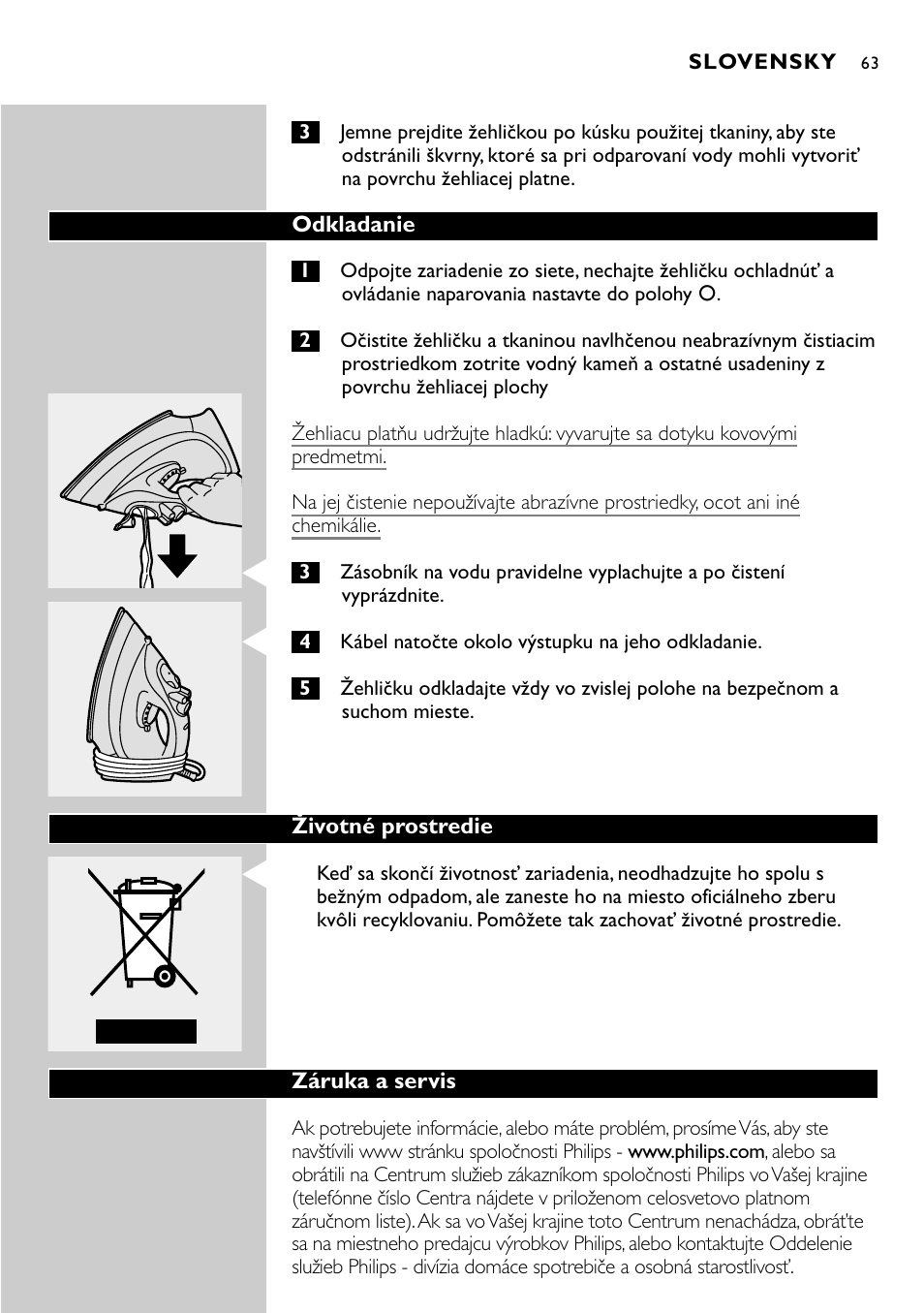 Philips GC2305 User Manual | Page 63 / 138