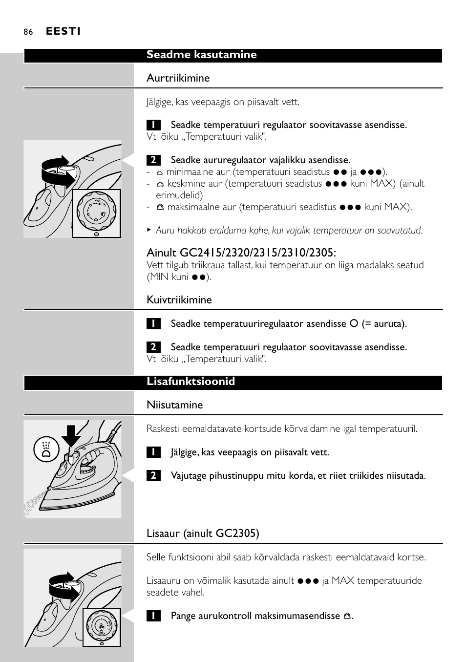 Philips GC2305 User Manual | Page 86 / 138