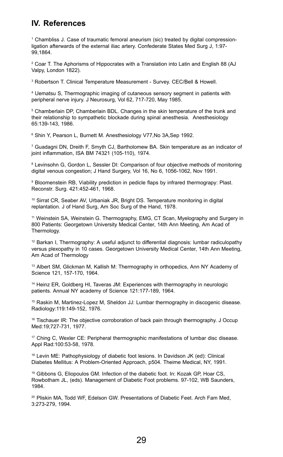 Iv. references | Exergen DT 1001-LN User Manual | Page 31 / 34