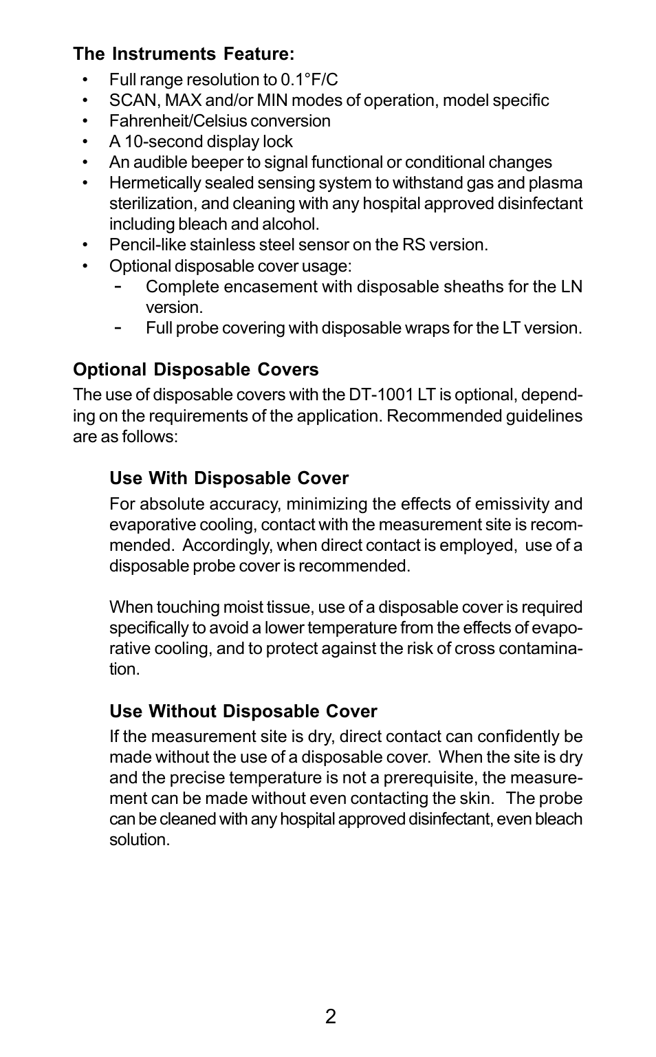 Exergen DT 1001-LN User Manual | Page 4 / 34