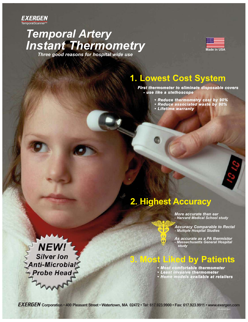 Exergen Instant Thermometry User Manual | 2 pages