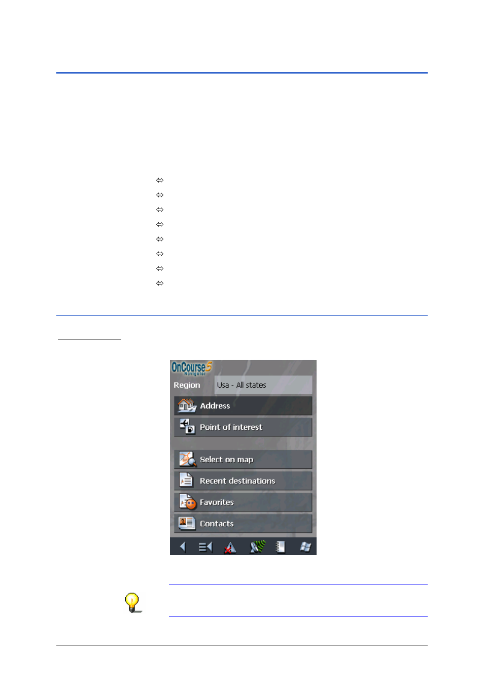 3 indicating a destination, 1 entering an address | Easy PocketNAV.com 5 User Manual | Page 49 / 135