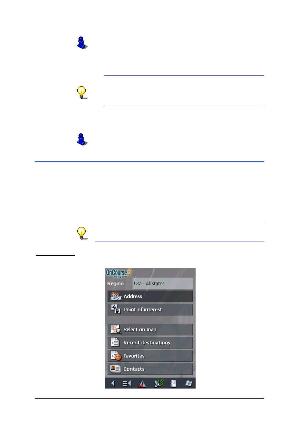 2 selecting a point of interest | Easy PocketNAV.com 5 User Manual | Page 51 / 135