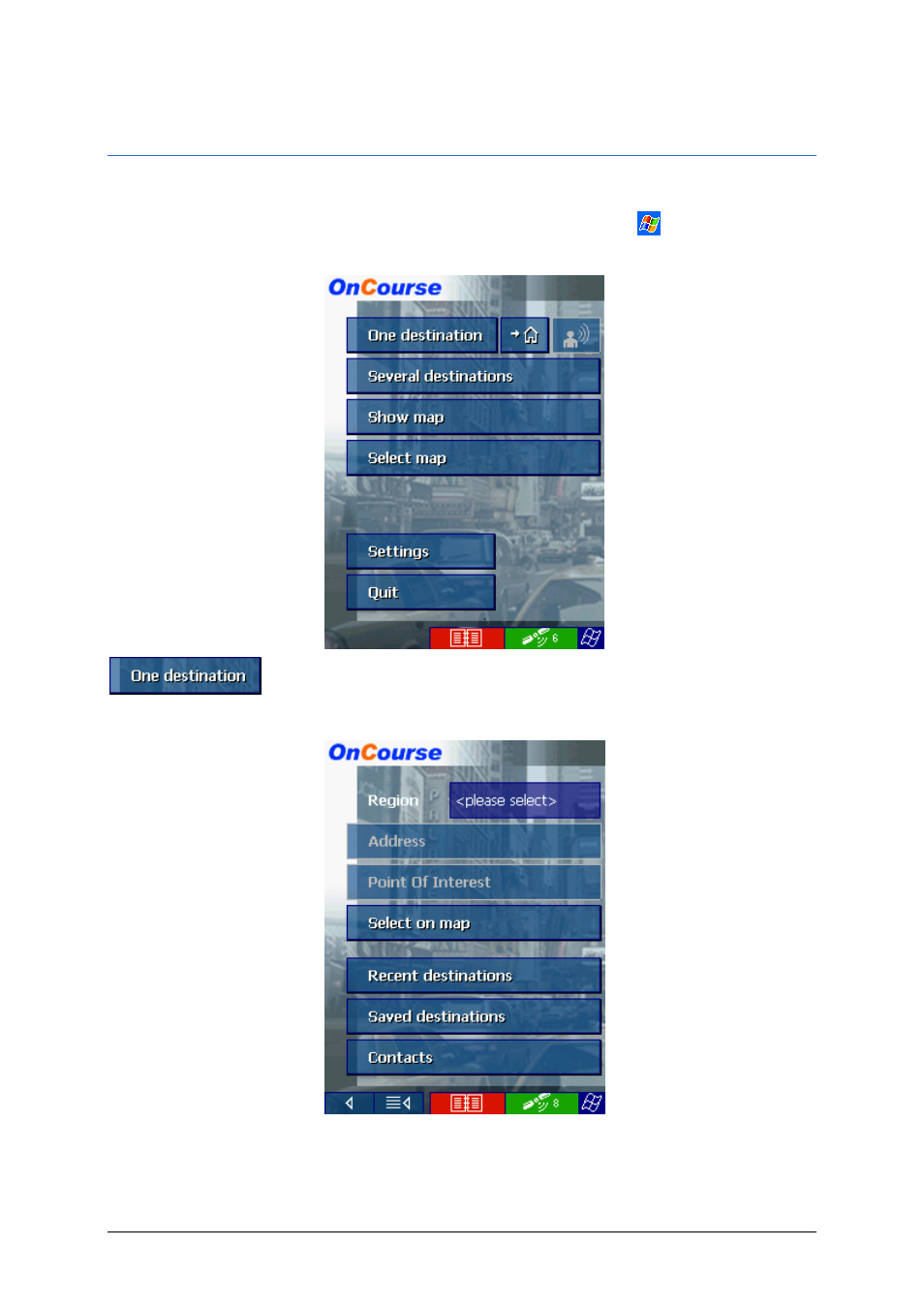 Starting navigation, Starting, Navigation | 6 starting navigation | Easy PocketNAV.com 4 User Manual | Page 22 / 115
