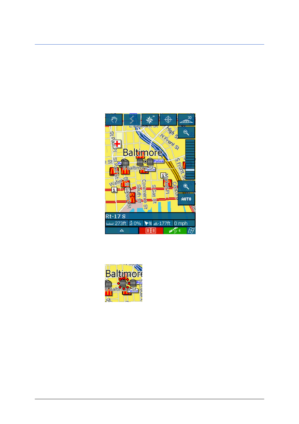 Indicating destinations on the map, 4 indicating destinations on the map | Easy PocketNAV.com 4 User Manual | Page 41 / 115