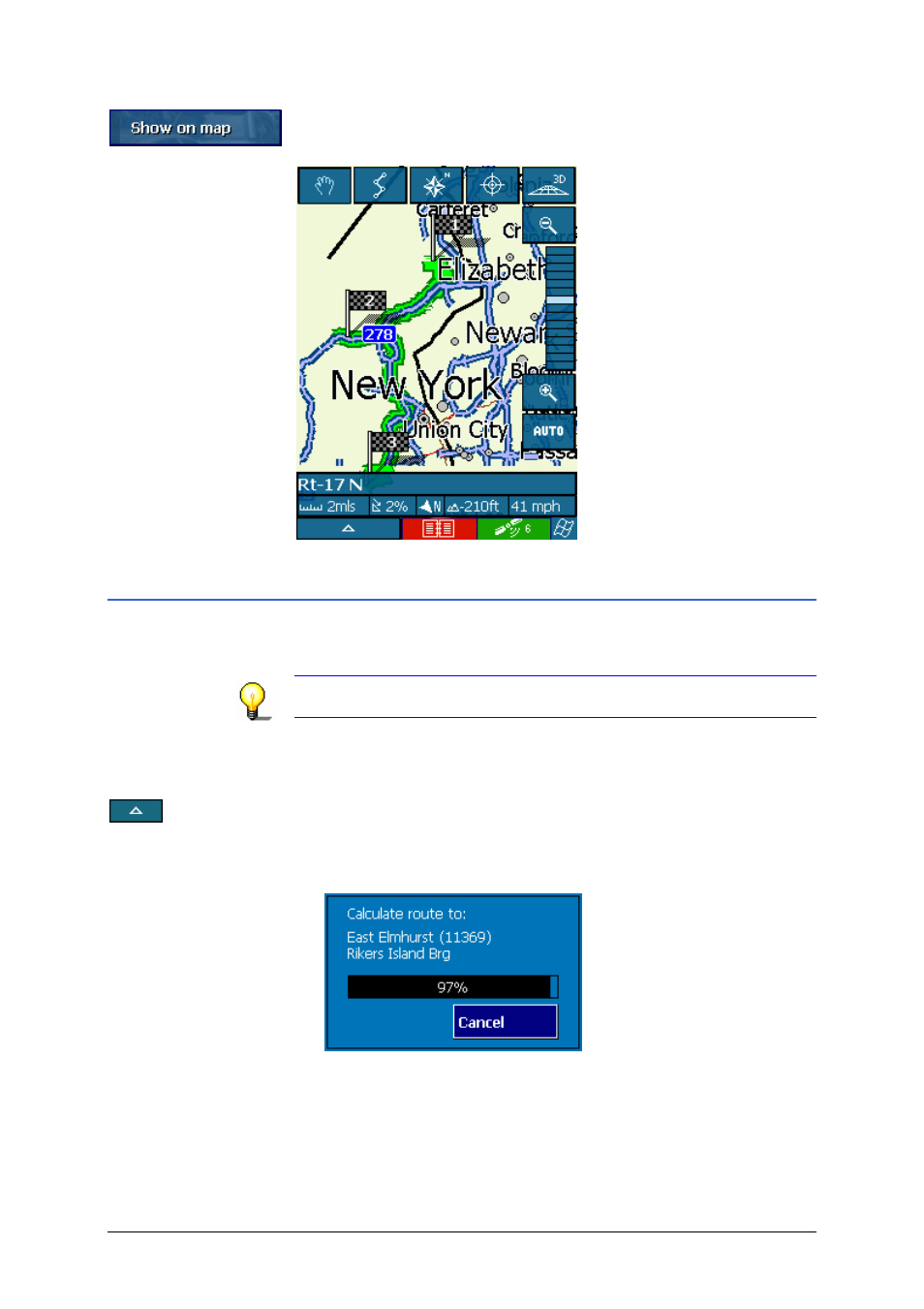 Simulating the route, 2 simulating the route | Easy PocketNAV.com 4 User Manual | Page 64 / 115
