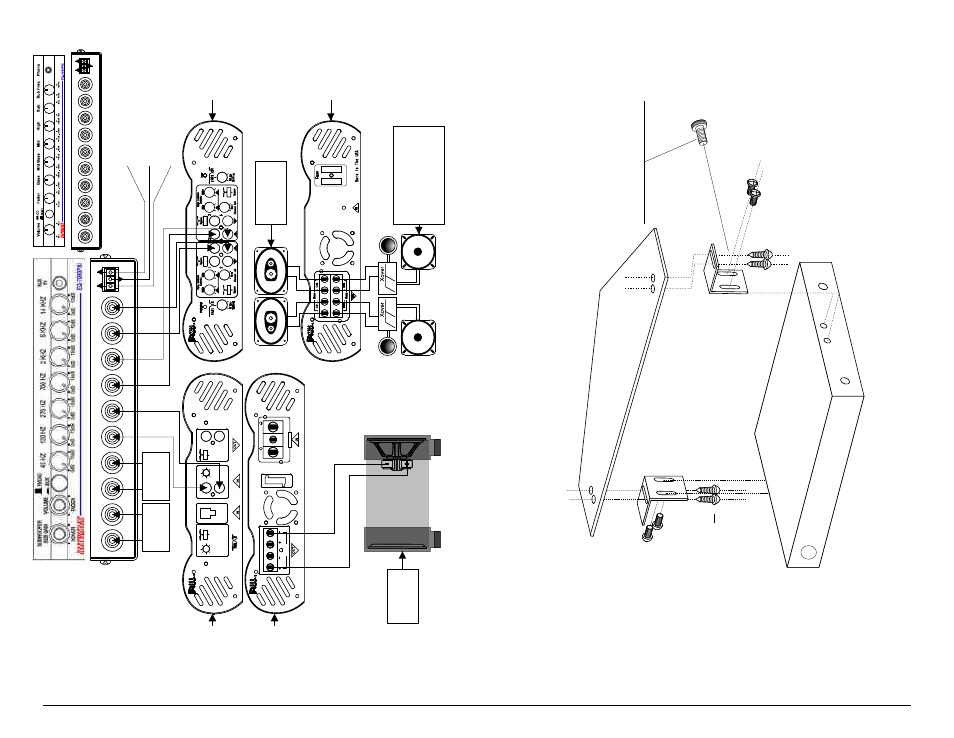 Mounting assembly, Front v iew front v iew back v iew back v iew | EarthQuake EQ4000PXI User Manual | Page 3 / 6