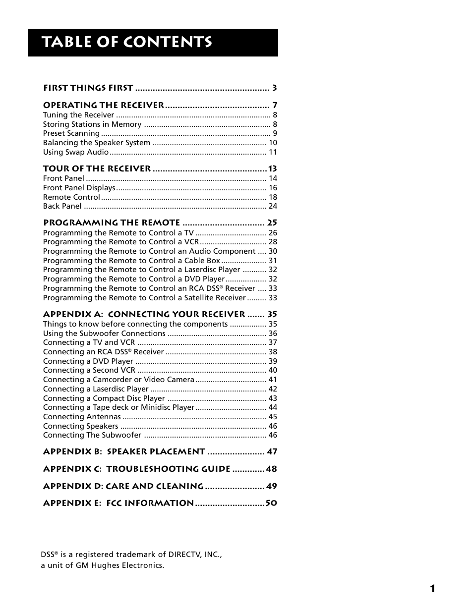 Electrohome RV-3798 User Manual | Page 3 / 60