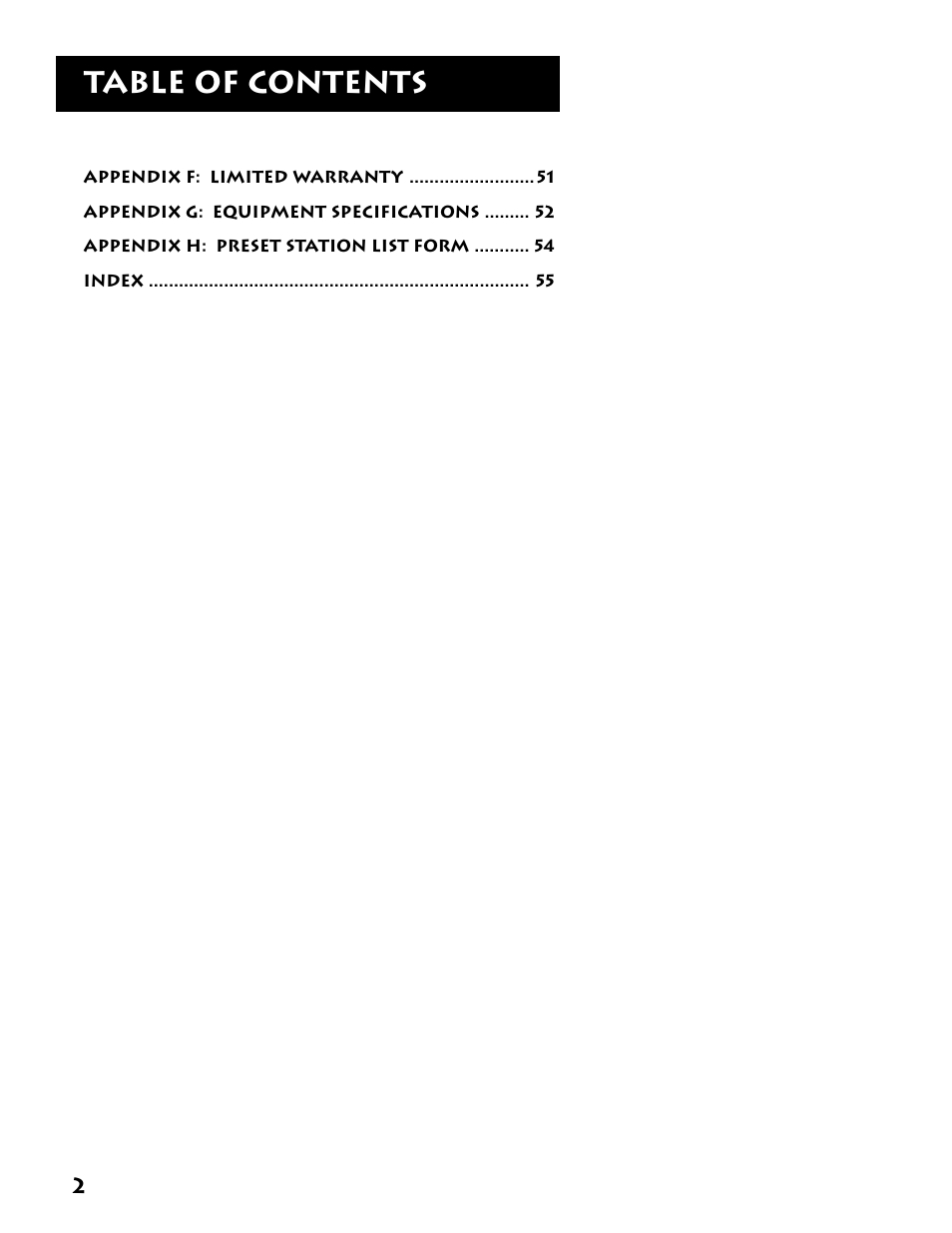 Electrohome RV-3798 User Manual | Page 4 / 60