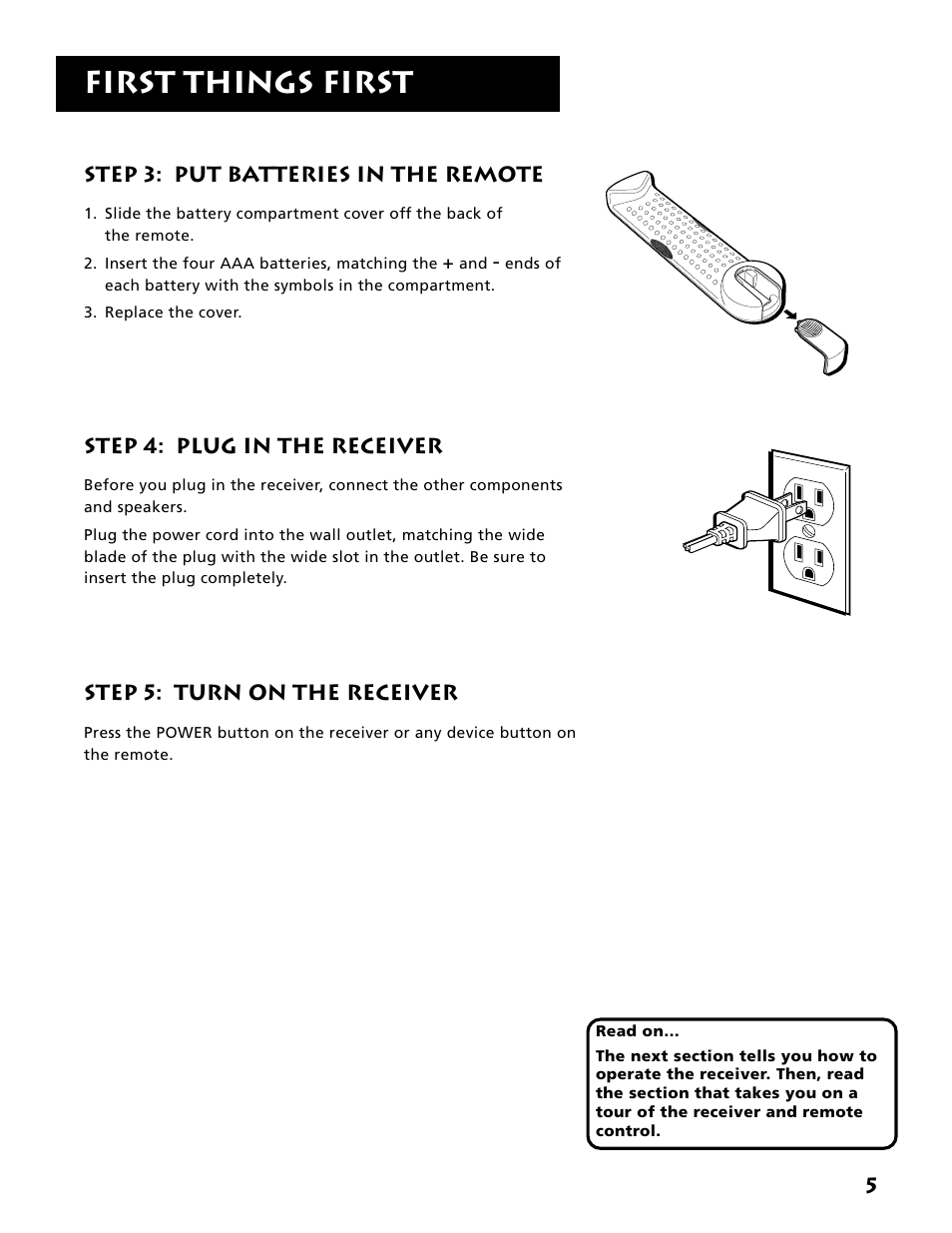 First things first | Electrohome RV-3798 User Manual | Page 7 / 60