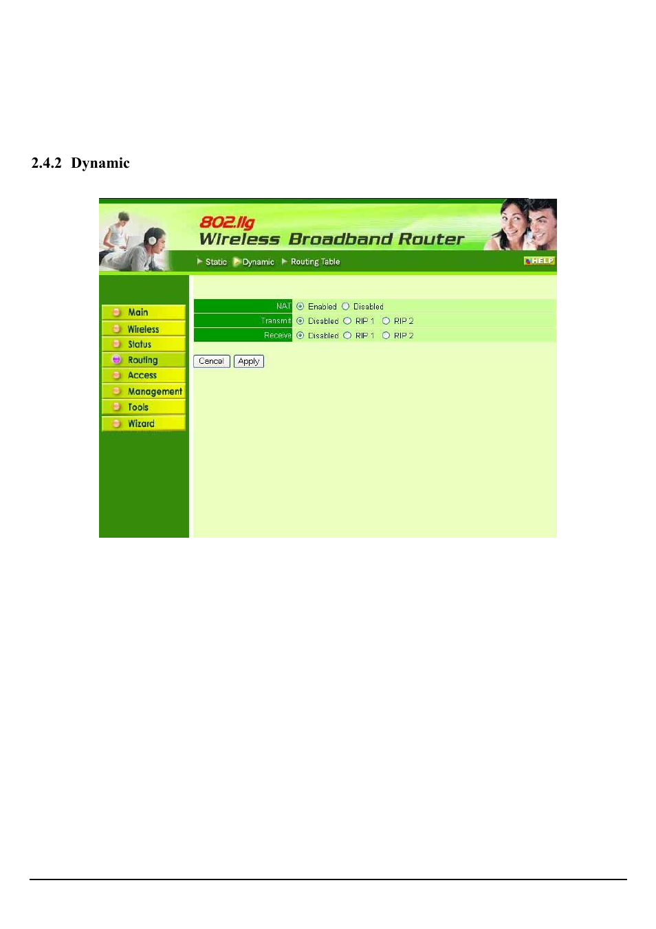 This screen enables user to set nat parameters | Encore electronic ENHWI-G User Manual | Page 40 / 55