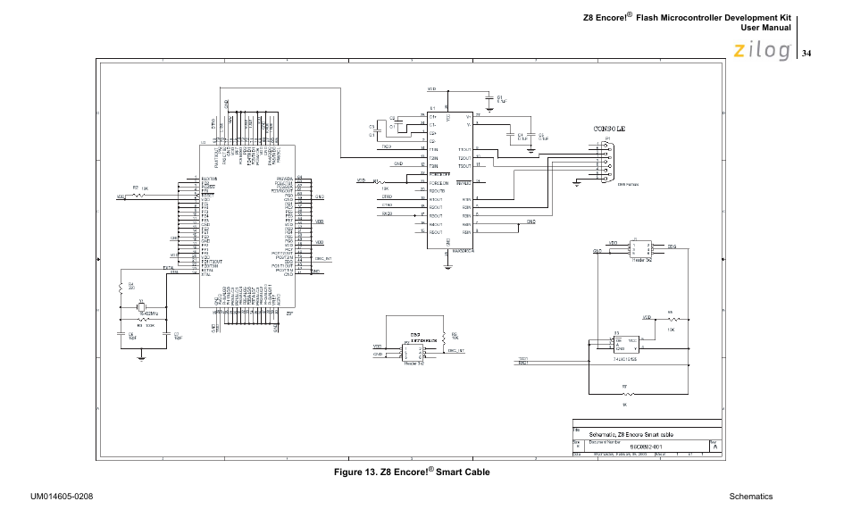 Encore electronic Zilog Z8ENCORE000ZCO User Manual | Page 38 / 43