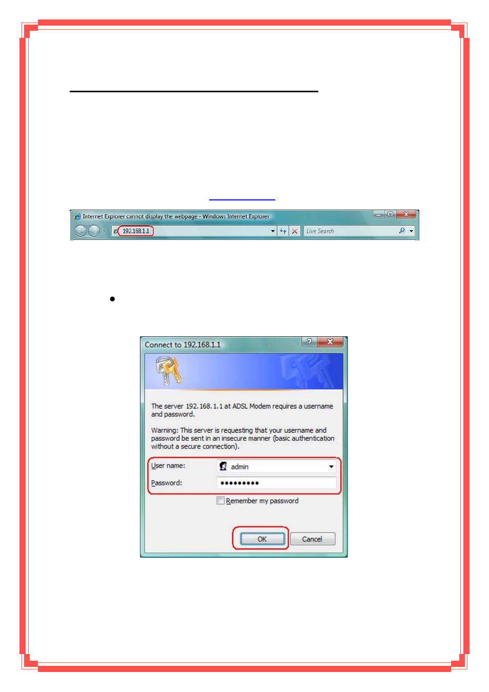 Configure wireless endls-a2+wig2 router via html, 1 login, Configure endls-a2+wig via html | Encore electronic ENDSL-A2+WIG2 User Manual | Page 27 / 84