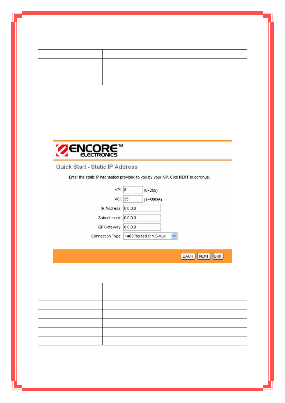 2 configuring static ip address | Encore electronic ENDSL-A2+WIG2 User Manual | Page 33 / 84
