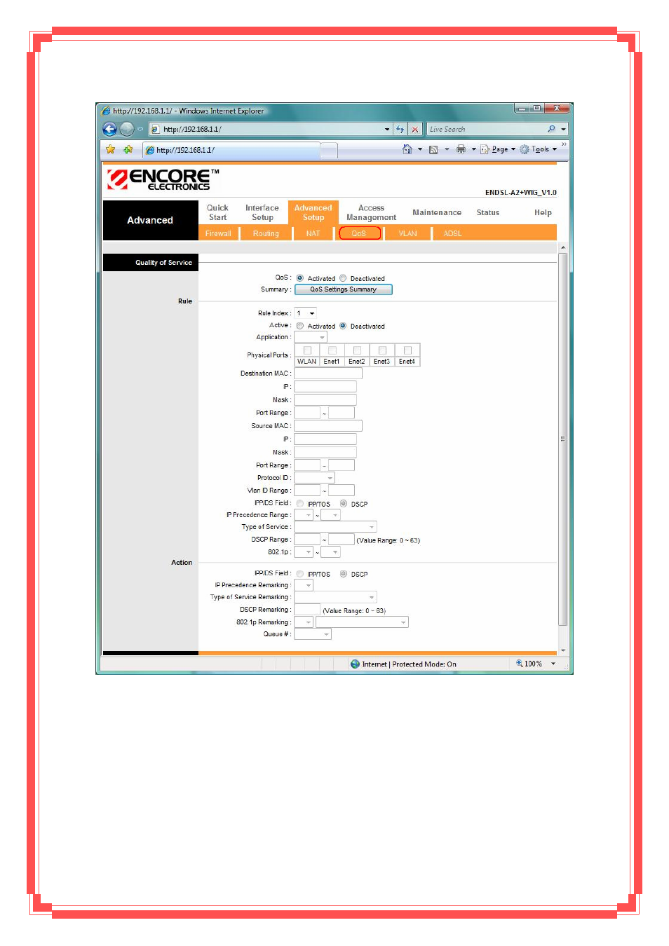 5 vlan | Encore electronic ENDSL-A2+WIG2 User Manual | Page 60 / 84