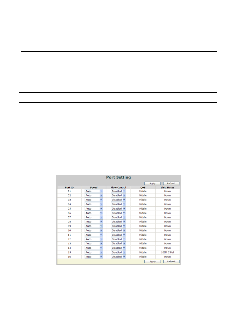 Configuration setting, Port settings | Encore electronic ENMGS-16+2 User Manual | Page 36 / 60