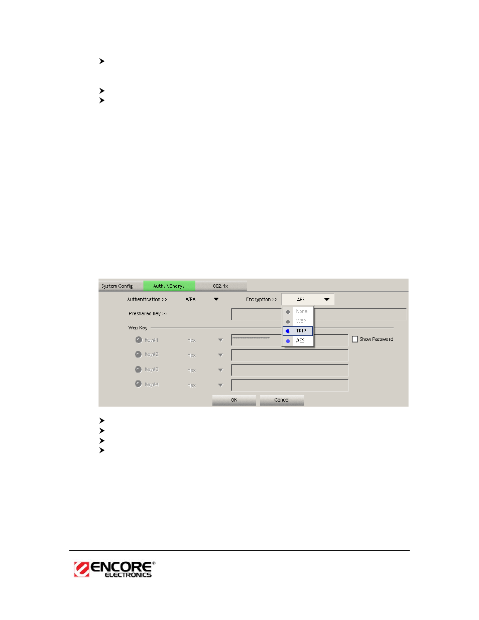 Wpa, wpa2 authentication & tkip, aes encryption, Wpa-psk authentication & tkip, aes encryption | Encore electronic ENUWI-N3 User Manual | Page 17 / 59