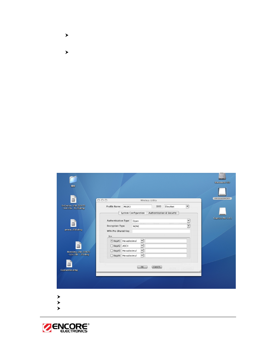 Authentication and security, Wep encryption, Uthentication and | Ecurity | Encore electronic ENUWI-N3 User Manual | Page 38 / 59