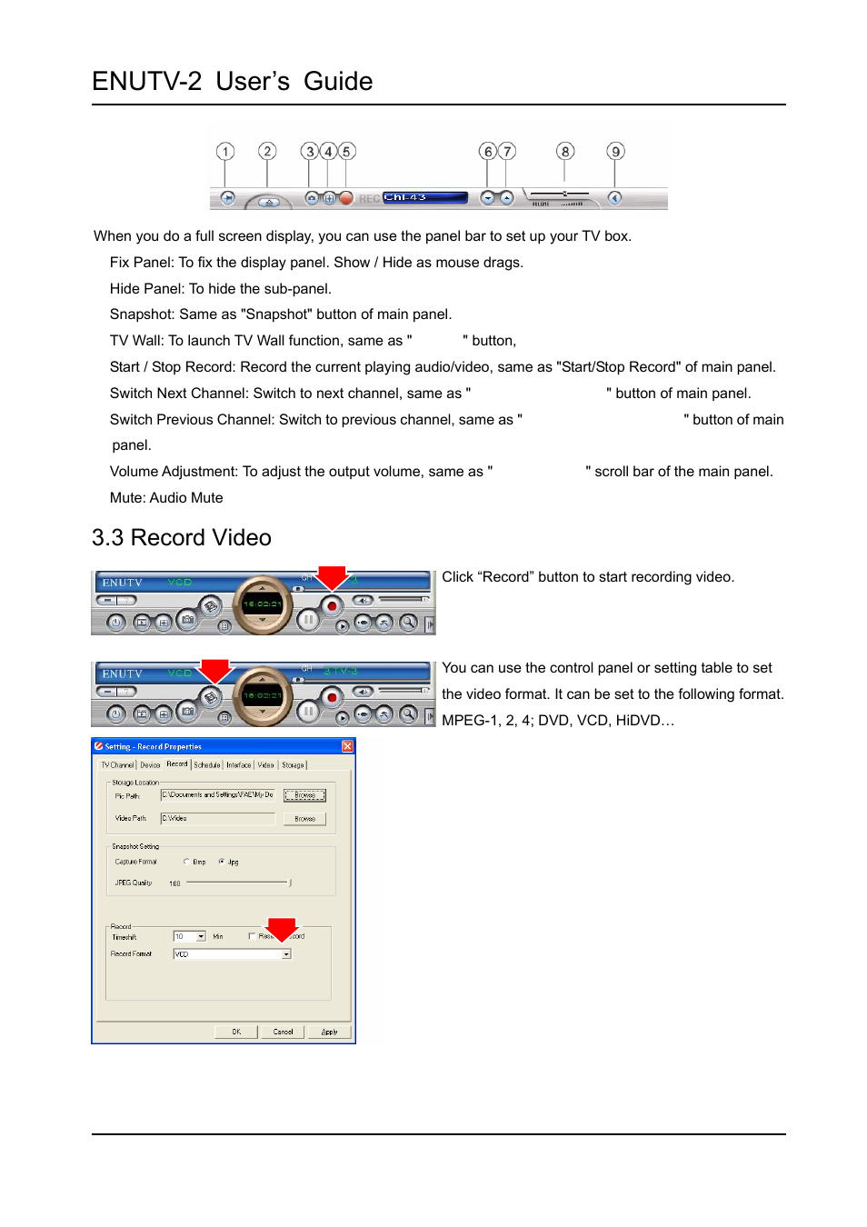 3 record video, Enutv-2 user’s guide | Encore electronic ENUTV-2 User Manual | Page 13 / 21