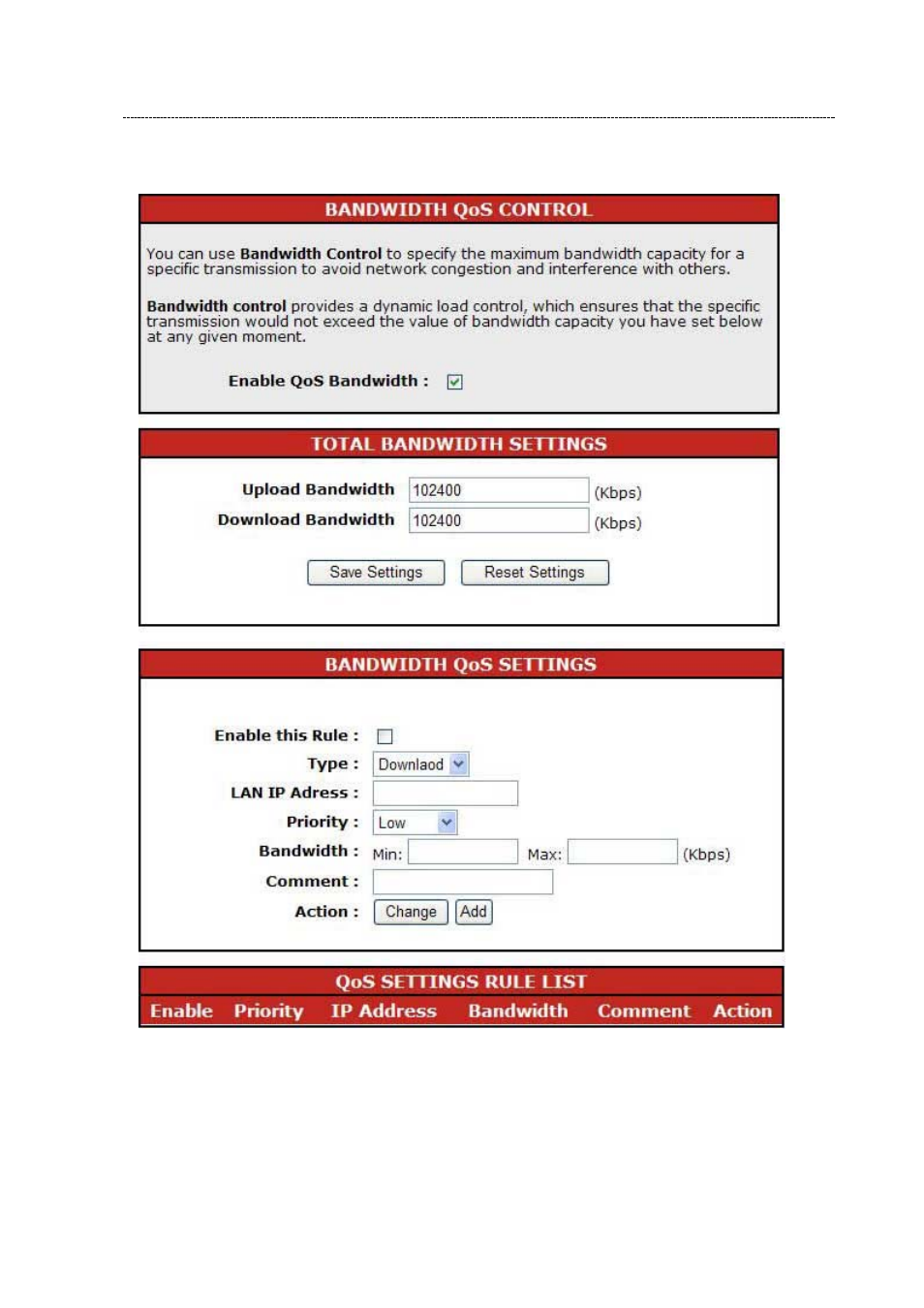 Qos settings | Encore electronic 802.11n User Manual | Page 19 / 52