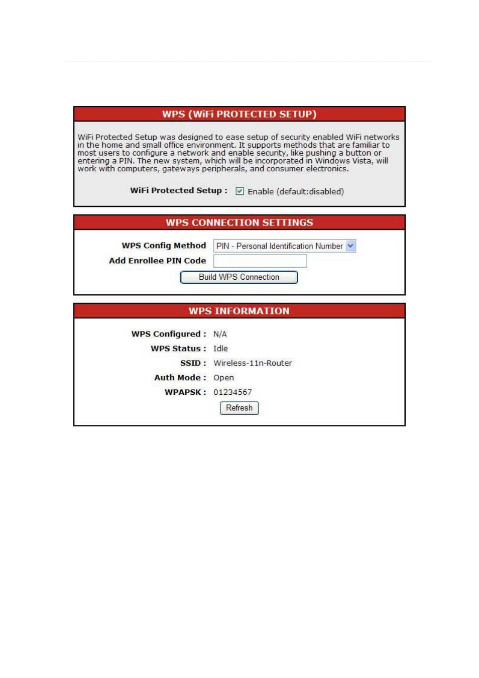 Wps settings | Encore electronic 802.11n User Manual | Page 31 / 52