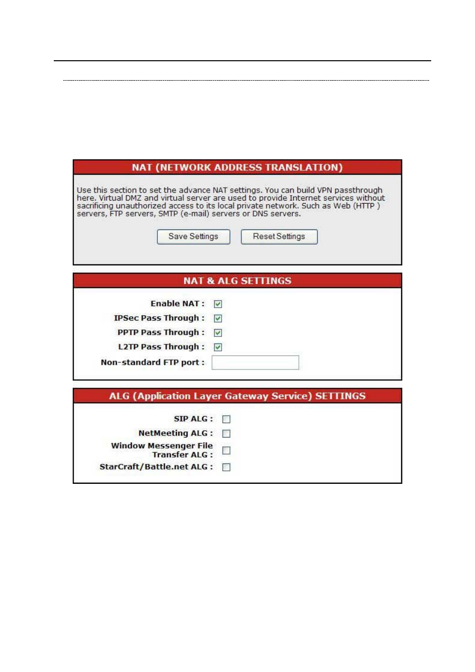 Nat settings | Encore electronic 802.11n User Manual | Page 33 / 52