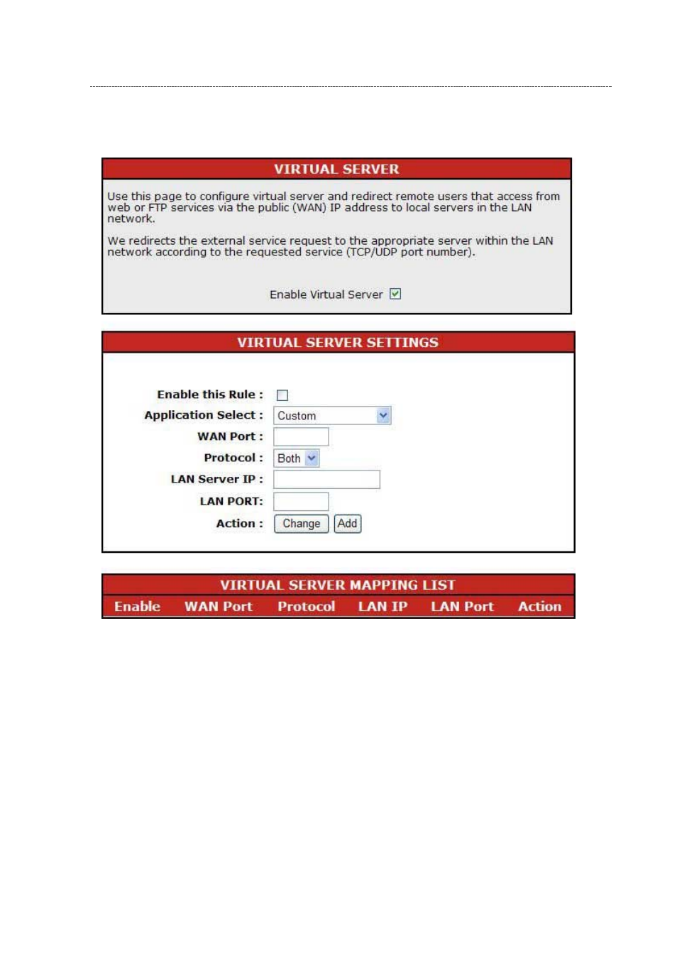 Virtual server | Encore electronic 802.11n User Manual | Page 34 / 52