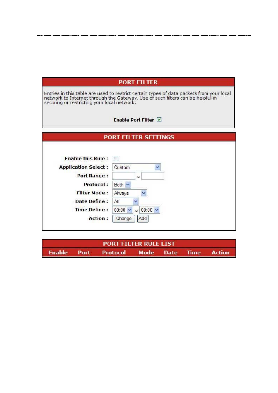 Port filter | Encore electronic 802.11n User Manual | Page 39 / 52