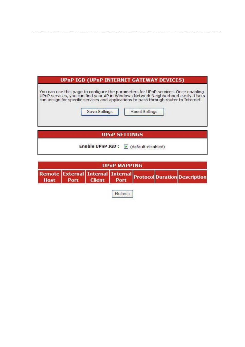 Upnp settings | Encore electronic 802.11n User Manual | Page 44 / 52