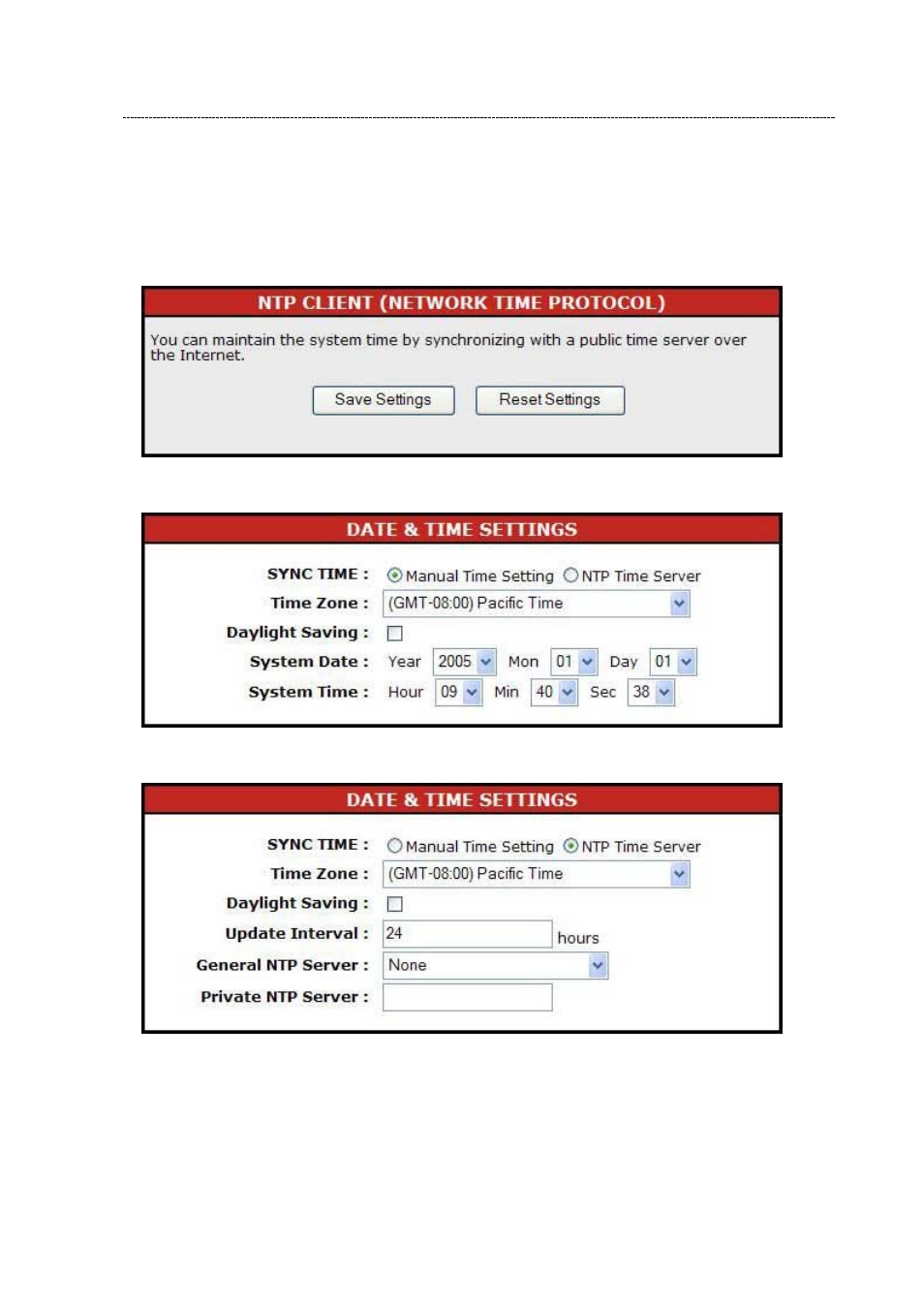 Date/time settings | Encore electronic 802.11n User Manual | Page 46 / 52